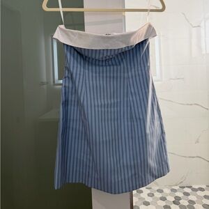 Lovers + Friends Blue and White Dress